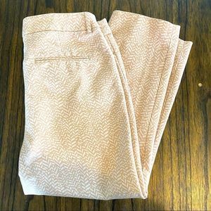 Willi Smith stretch tan print capri dress pants